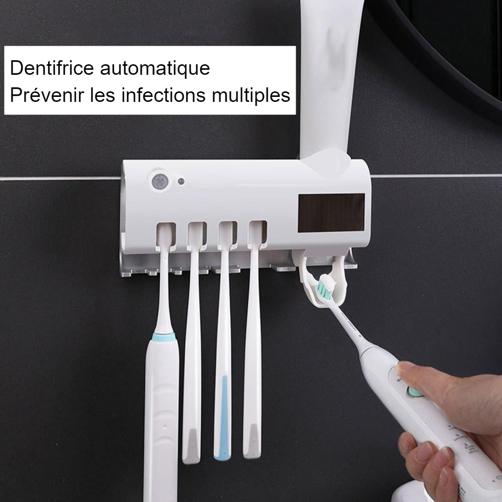 Distributeur de dentifrice solaire avec désinfectant UV