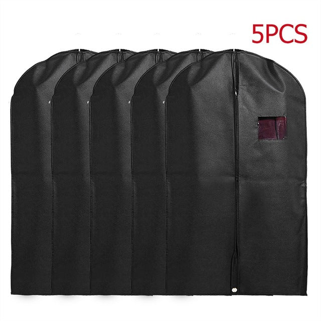 Housse à Vêtements Noir Anti-Poussière Lot de 5pcs