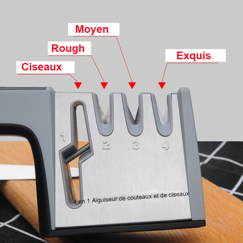 Aiguiseur à couteaux, ciseaux en acier inoxydable