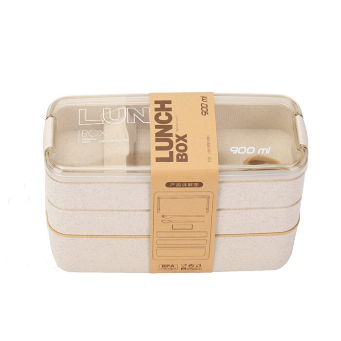 Boîte à repas, Lunch box de 900ml avec 3 couches amovibles