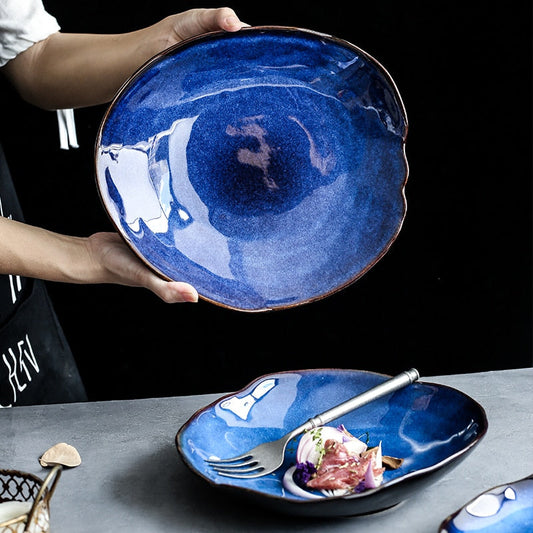 Assiette en Céramique Bleue - KANGI