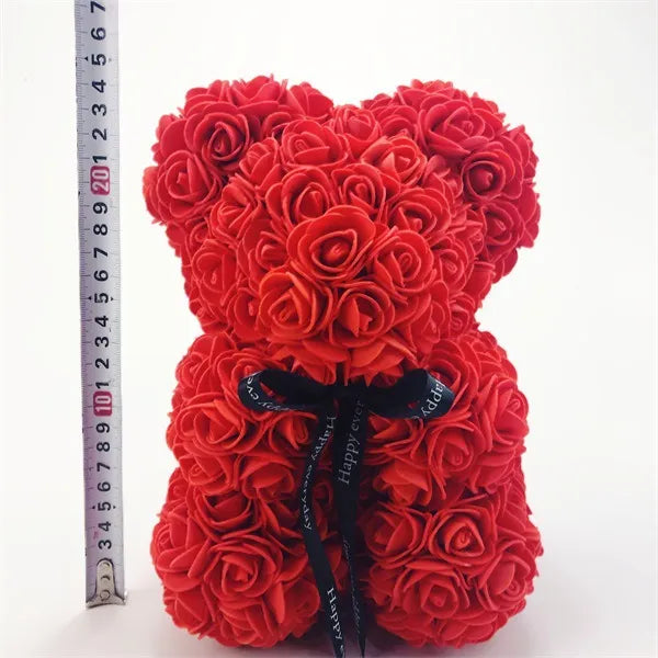 Décoration Florale LilouArt - Ourson de 25 cm, Diverses Couleurs Disponibles