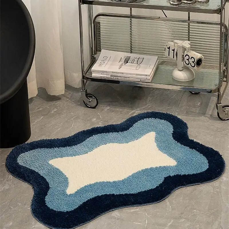 Tapis Moelleux Épais - Décoration Antidérapante et Absorbante