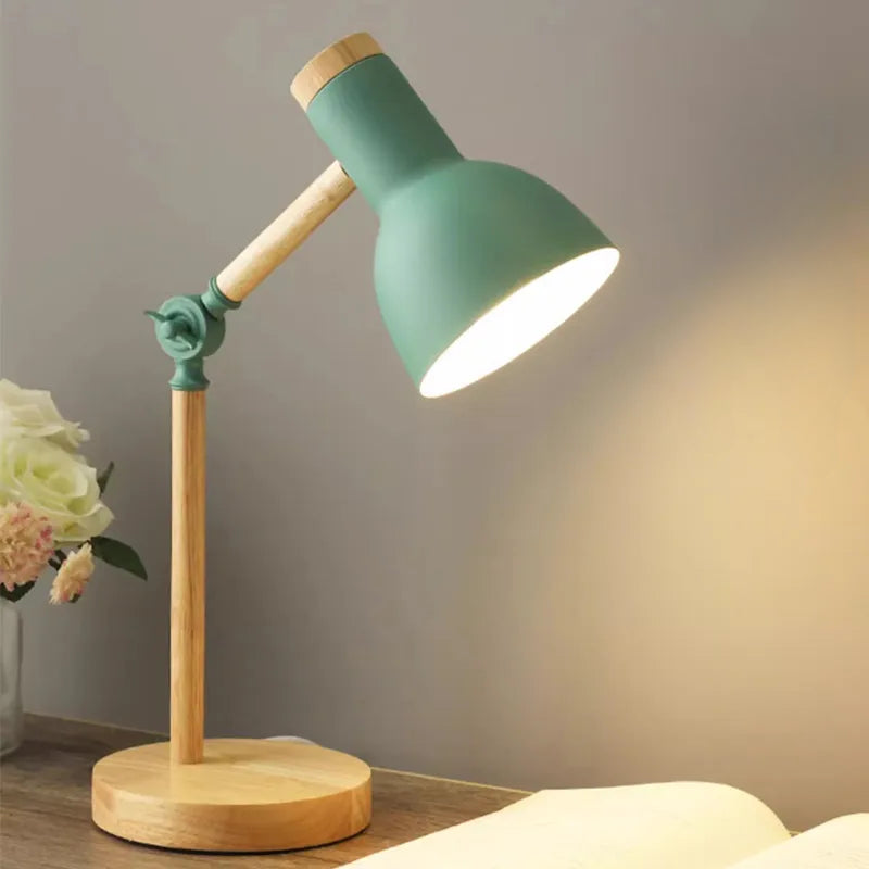 Lampe de Bureau Nordique Bois Créatif LED - Lumédo