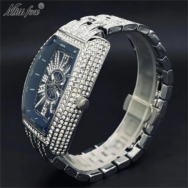 Montre de Luxe Homme Hip Hop en simili Diamants Étanche AAA Quartz - Luxor