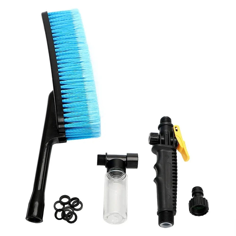 Kit de nettoyage auto complet - Brosse, mousse et poignée