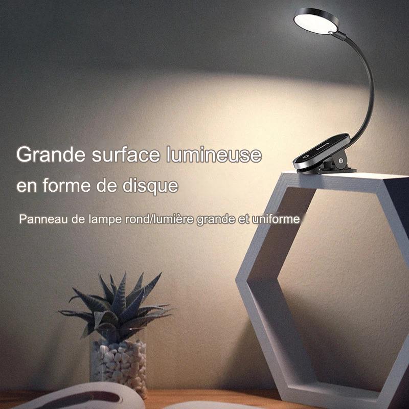 Lampe LED à pince - 3 niveaux de luminosité - Portable