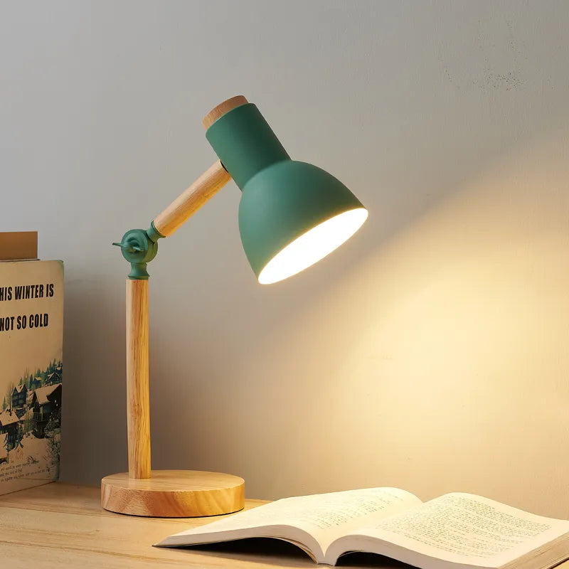 Lampe de Bureau Nordique Bois Créatif LED - Lumédo