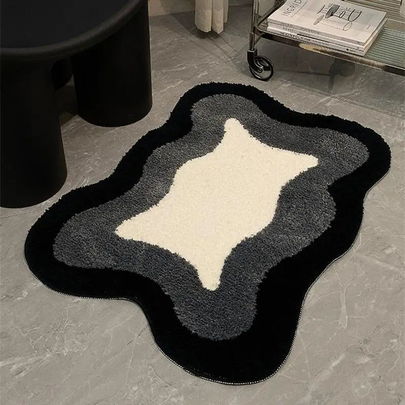 Tapis Moelleux Épais - Décoration Antidérapante et Absorbante