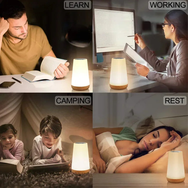 Lampe de chevet Xiaomi multicolore rechargeable par USB avec télécommande et variateur tactile - idéale pour une chambre d'enfant