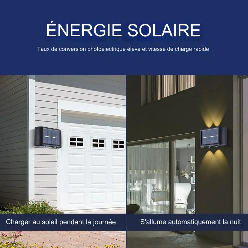 Applique Murale Solaire Économique - Lumière LED Haute Intensité - Parfaite pour l'Extérieur