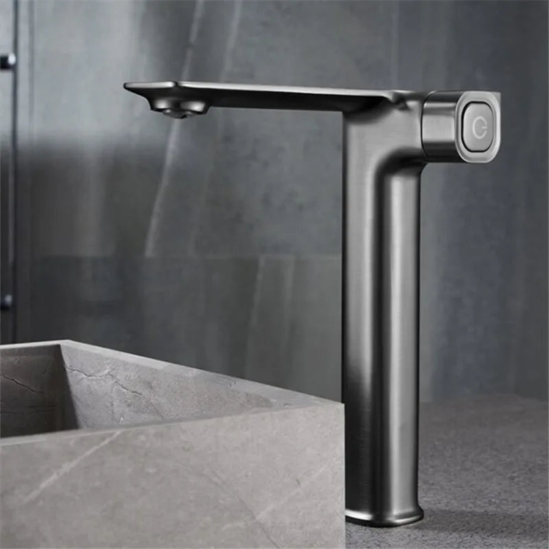 Robinet mitigeur lavabo Laiton Chrome/Gris/Noir