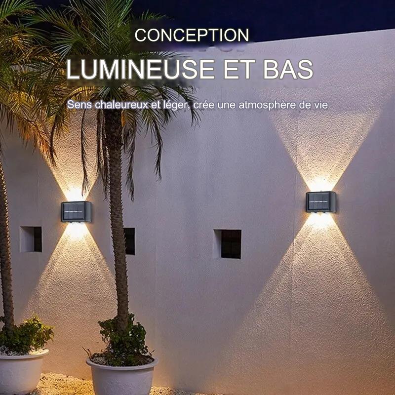 Applique Murale Solaire Économique - Lumière LED Haute Intensité - Parfaite pour l'Extérieur