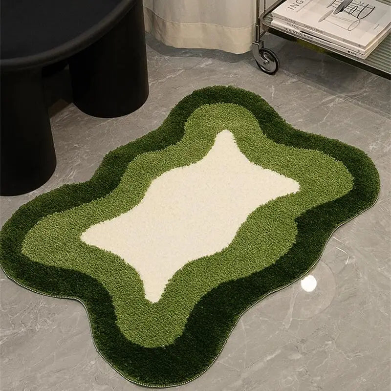 Tapis Moelleux Épais - Décoration Antidérapante et Absorbante