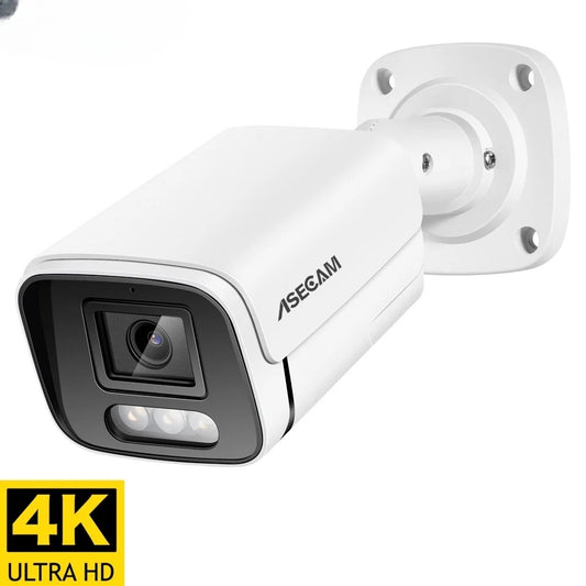 Caméra de Sécurité Extérieure 8MP 4K IP POE H.265 Onvif Bullet Métallique CCTV Surveillance Domestique