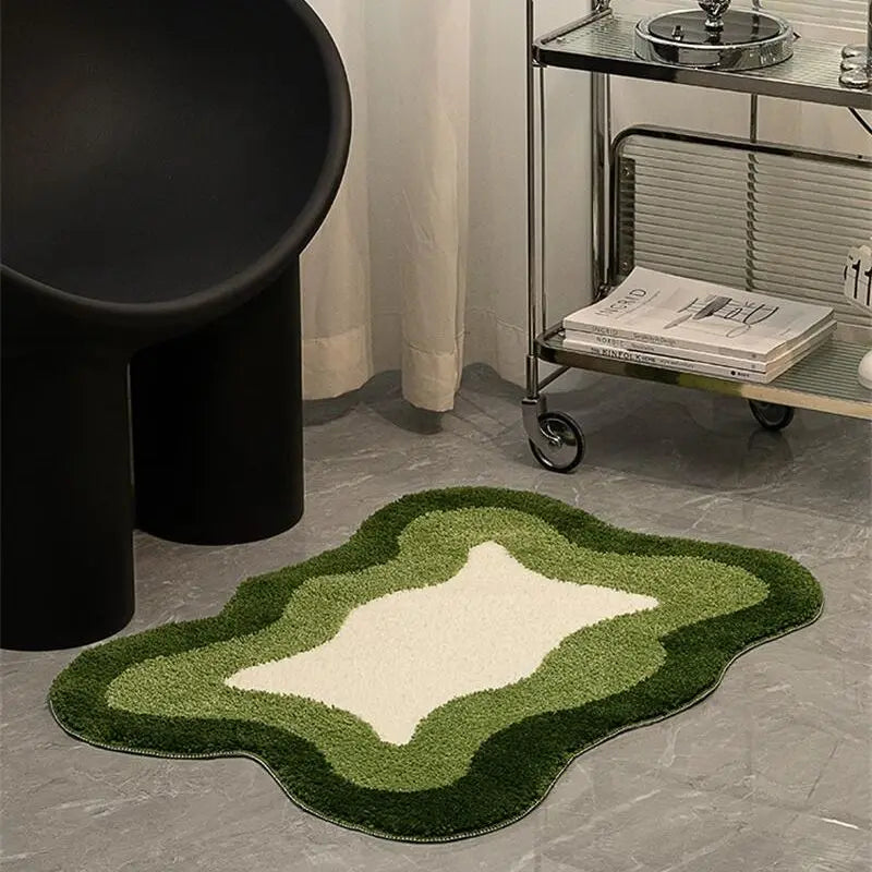 Tapis Moelleux Épais - Décoration Antidérapante et Absorbante