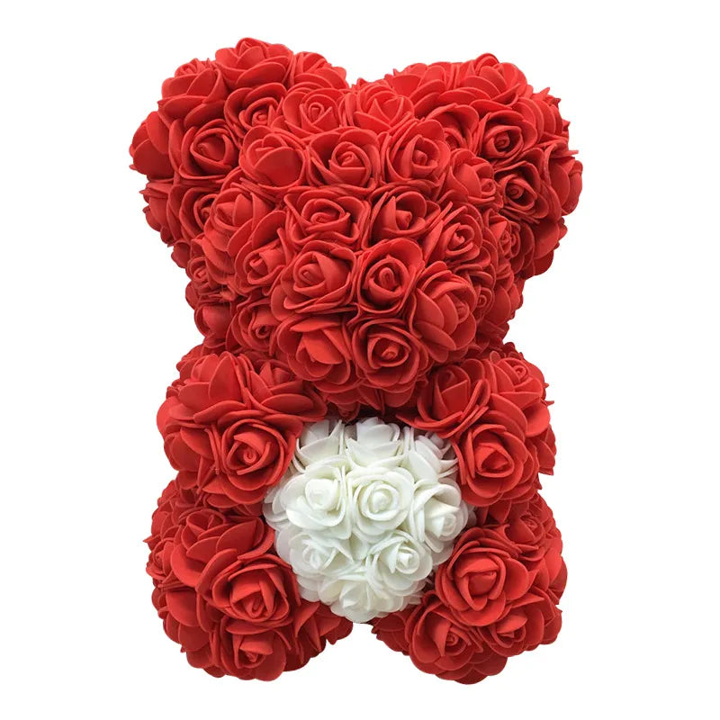 Décoration Florale LilouArt - Ourson de 25 cm, Diverses Couleurs Disponibles