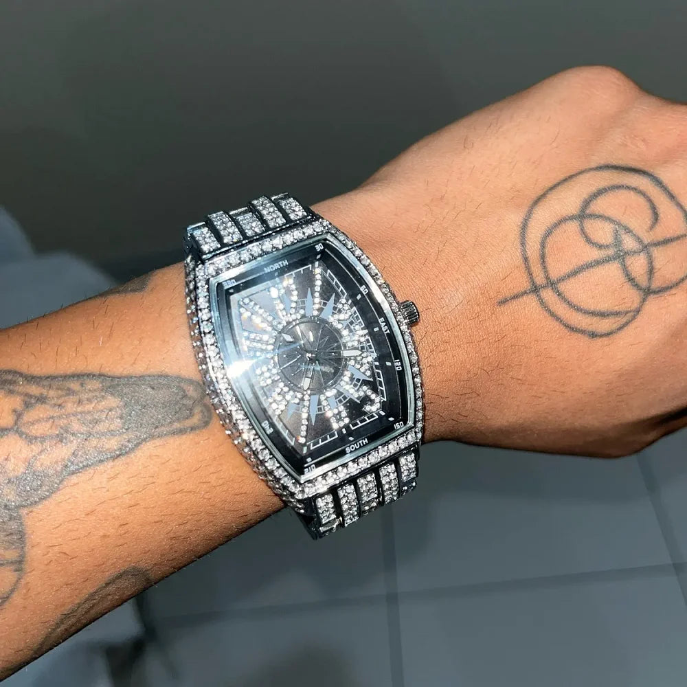 Montre de Luxe Homme Hip Hop en simili Diamants Étanche AAA Quartz - Luxor