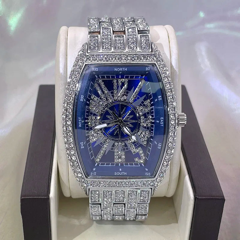 Montre de Luxe Homme Hip Hop en simili Diamants Étanche AAA Quartz - Luxor