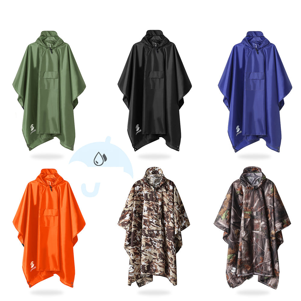 Poncho de pluie à capuche Veste imperméable Mixte