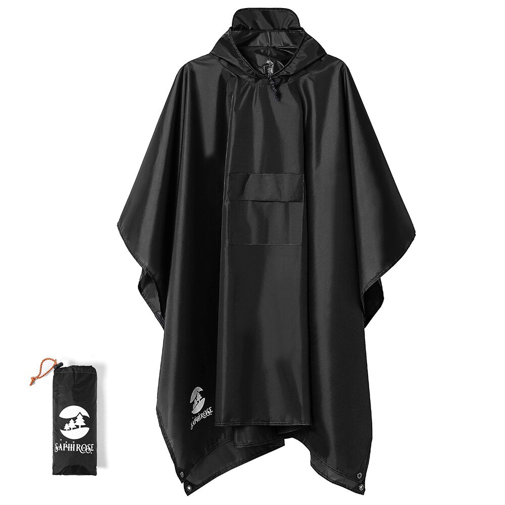 Poncho de pluie à capuche Veste imperméable Mixte