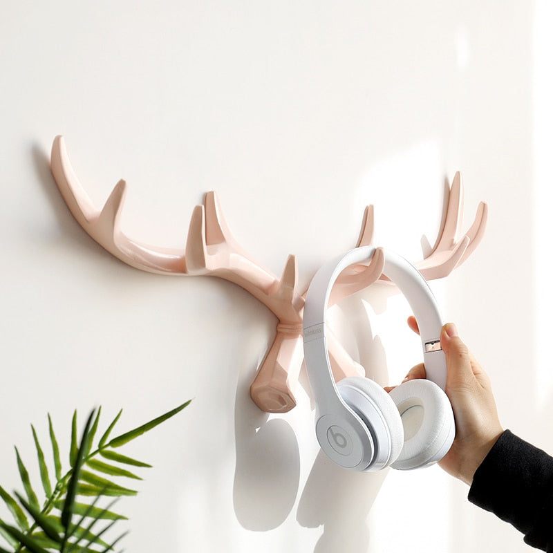 Porte-manteau, porte-clés, porte chapeau décoratif en forme de Corne de cerf