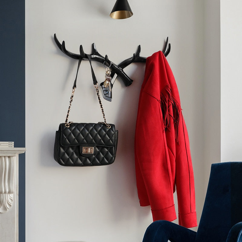 Porte-manteau, porte-clés, porte chapeau décoratif en forme de Corne de cerf