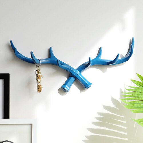Porte-manteau, porte-clés, porte chapeau décoratif en forme de Corne de cerf