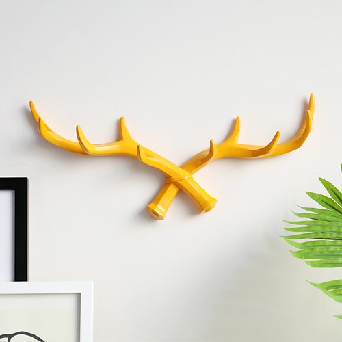 Porte-manteau, porte-clés, porte chapeau décoratif en forme de Corne de cerf