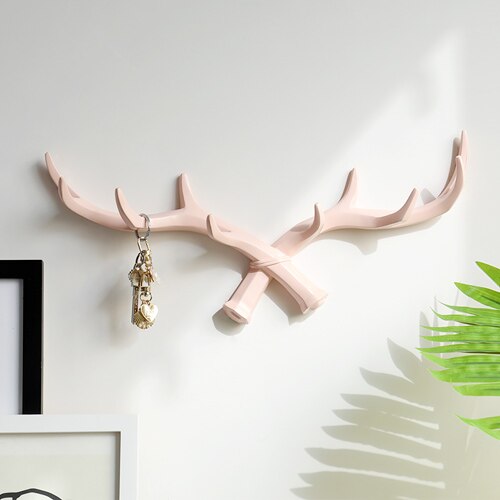 Porte-manteau, porte-clés, porte chapeau décoratif en forme de Corne de cerf