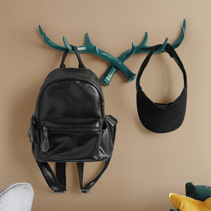 Porte-manteau, porte-clés, porte chapeau décoratif en forme de Corne de cerf