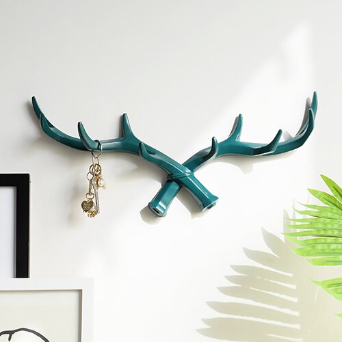 Porte-manteau, porte-clés, porte chapeau décoratif en forme de Corne de cerf