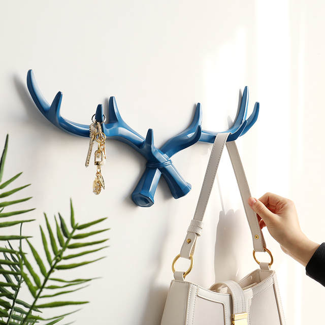 Porte-manteau, porte-clés, porte chapeau décoratif en forme de Corne de cerf