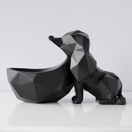 Décoration maison salon table Boîte de rangement résine figurine chien