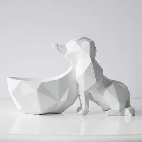 Décoration maison salon table Boîte de rangement résine figurine chien