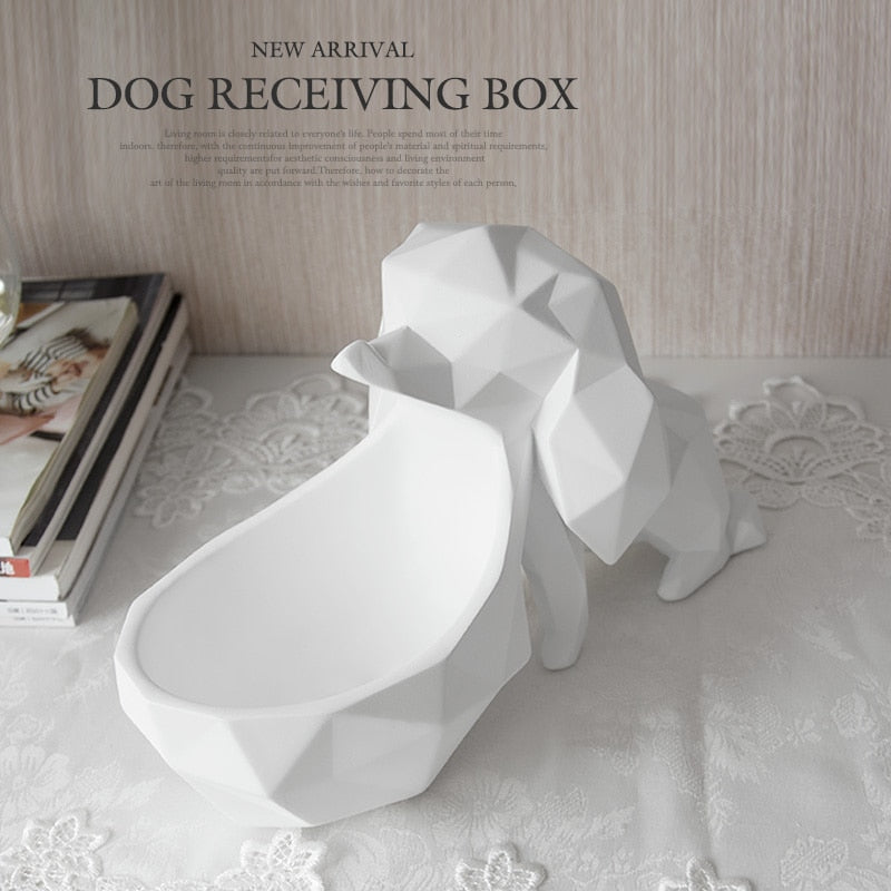 Décoration maison salon table Boîte de rangement résine figurine chien