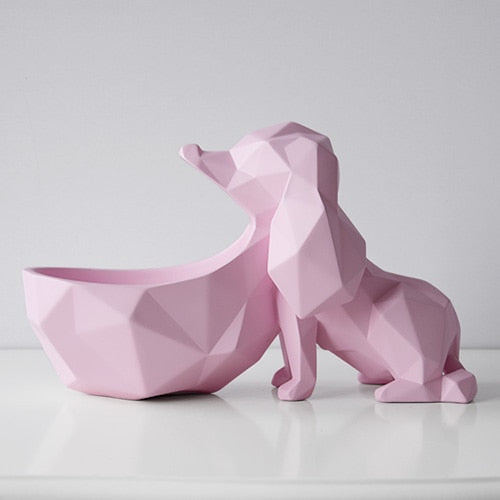 Décoration maison salon table Boîte de rangement résine figurine chien