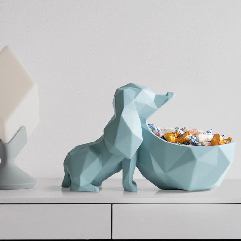 Décoration maison salon table Boîte de rangement résine figurine chien
