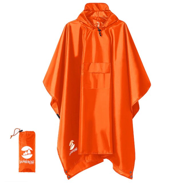 Poncho de pluie à capuche Veste imperméable Mixte